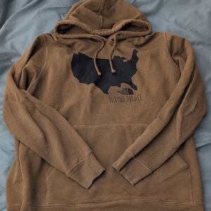The North Face Brown Hoodie with Black Graphic